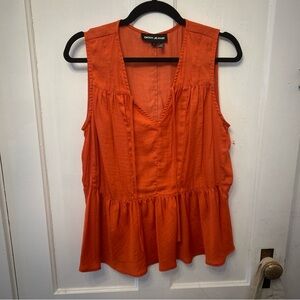 DKNY Orange Sleeveless Blouse